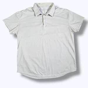 BYLT Premium Basics Lux Polo Gray XL Golf Athleisure Preppy Minimalist *FLAW*